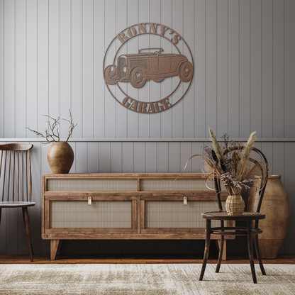 1932_Ford_Hot_Rod_Convertible_Metal_Sign_Copper_Rustic_Hallway_Mockup.png