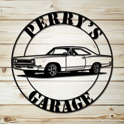 1969 Road Runner classic car metal wall art