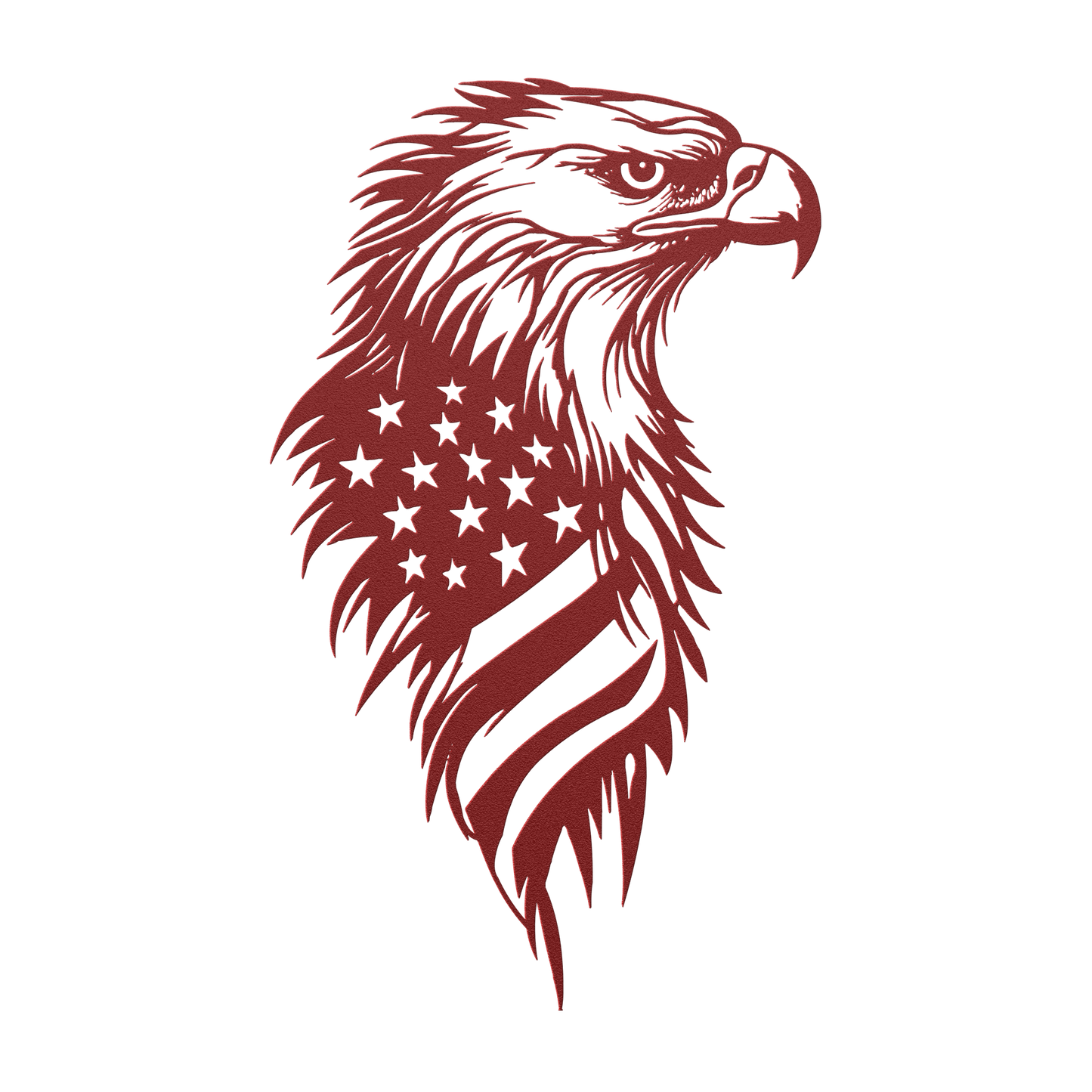 Eagle and flag steel sign for garage