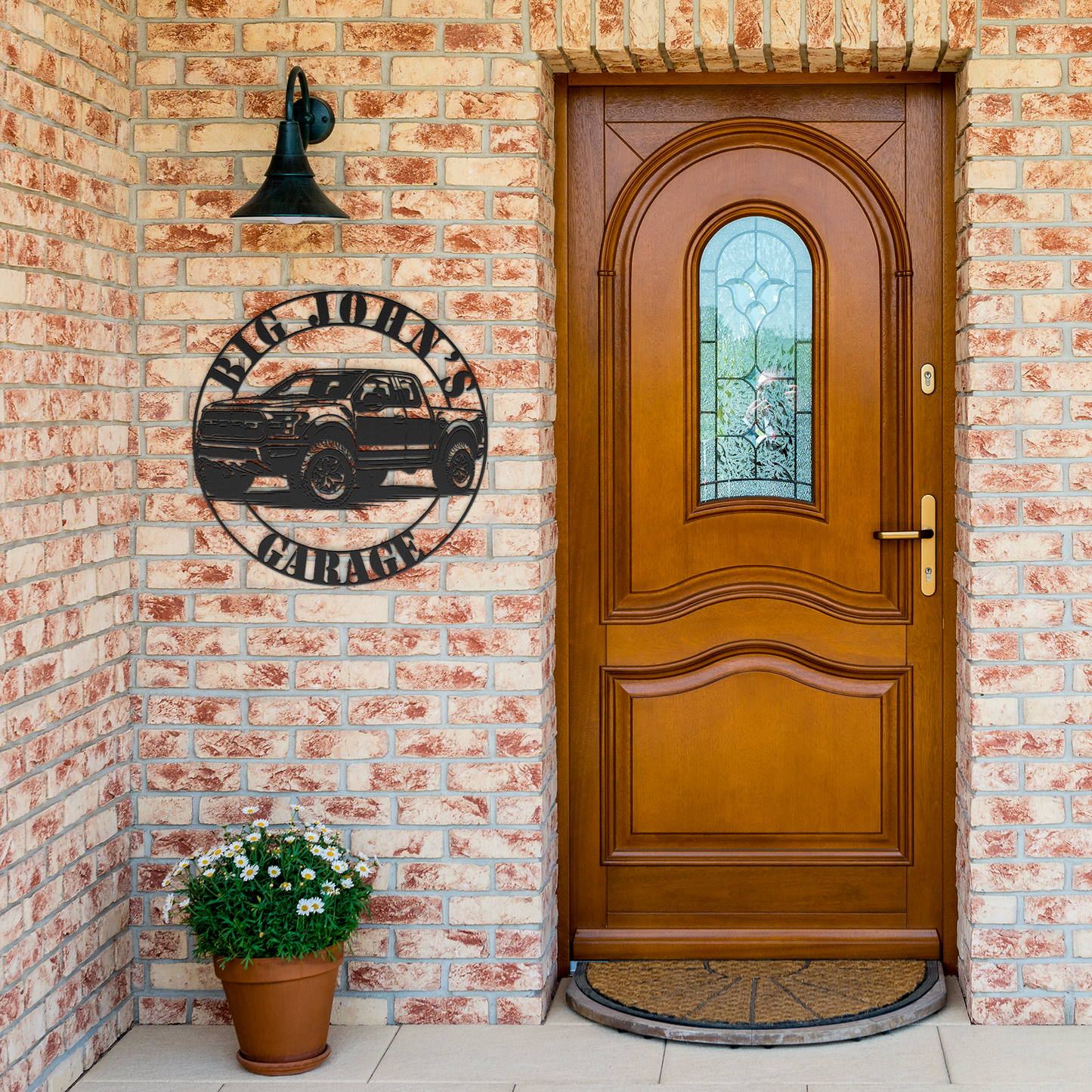 Ford pickup metal wall art
