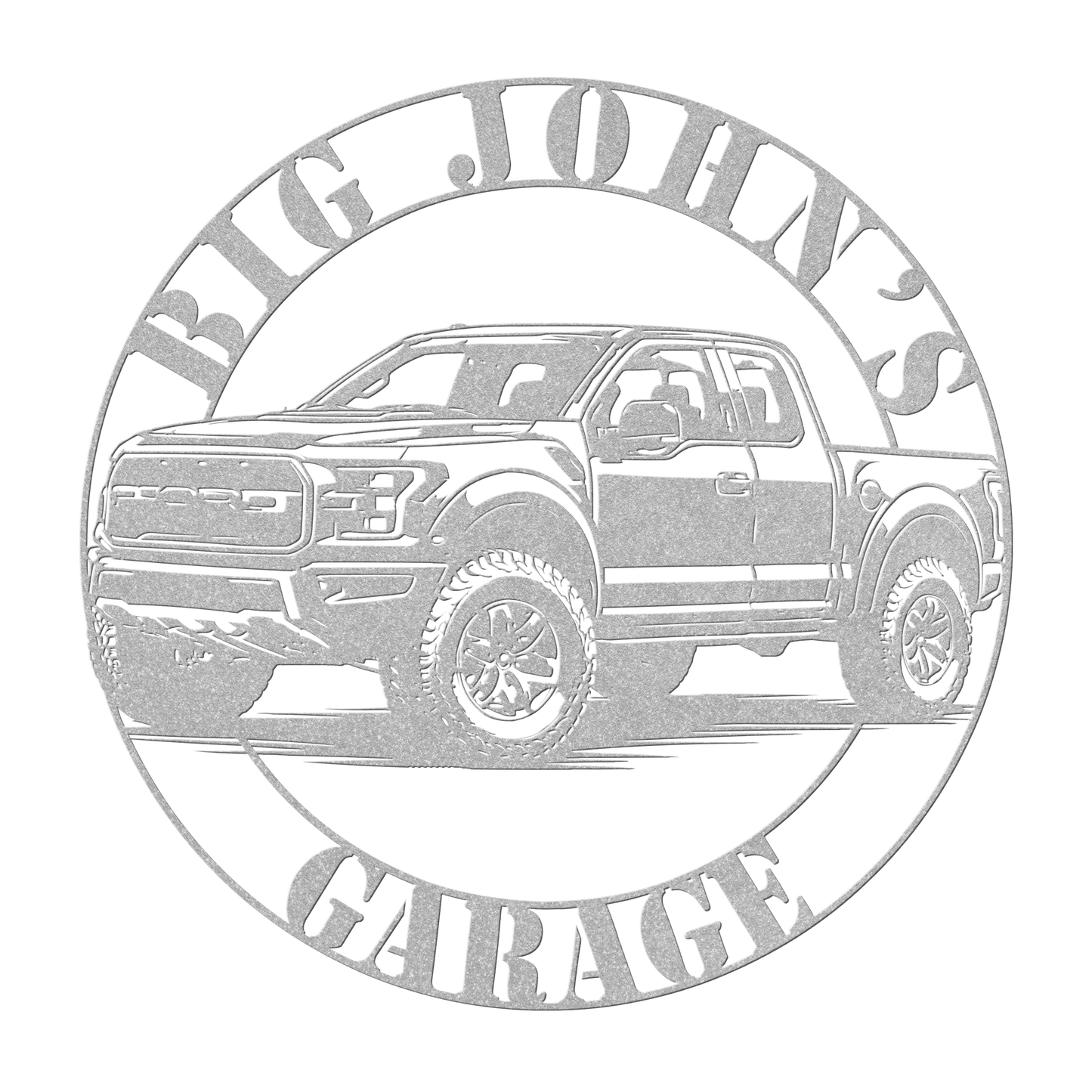 Ford Raptor off road pickup truck steel wall decor