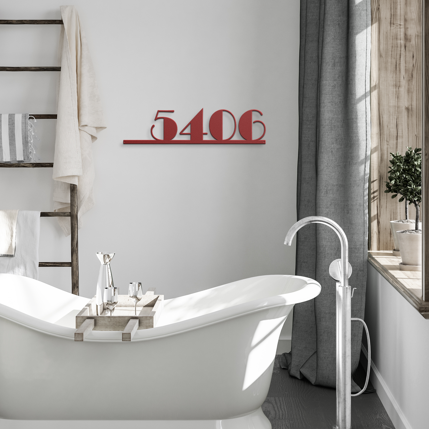 Art_Deco_Address_Sign_Metal_House_Numbe_Red_Modern_Bathroom_Mockup.png