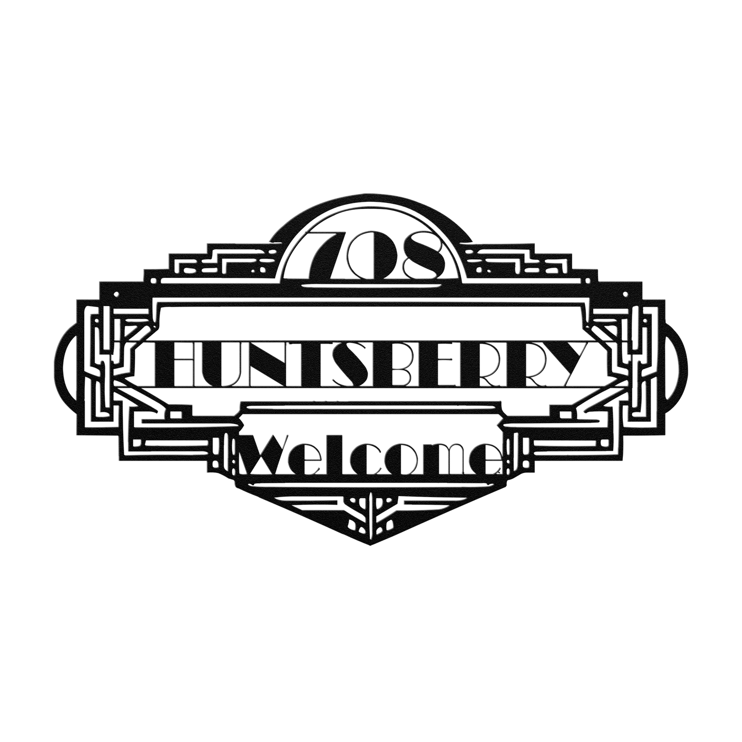 custom metal address sign outdoor