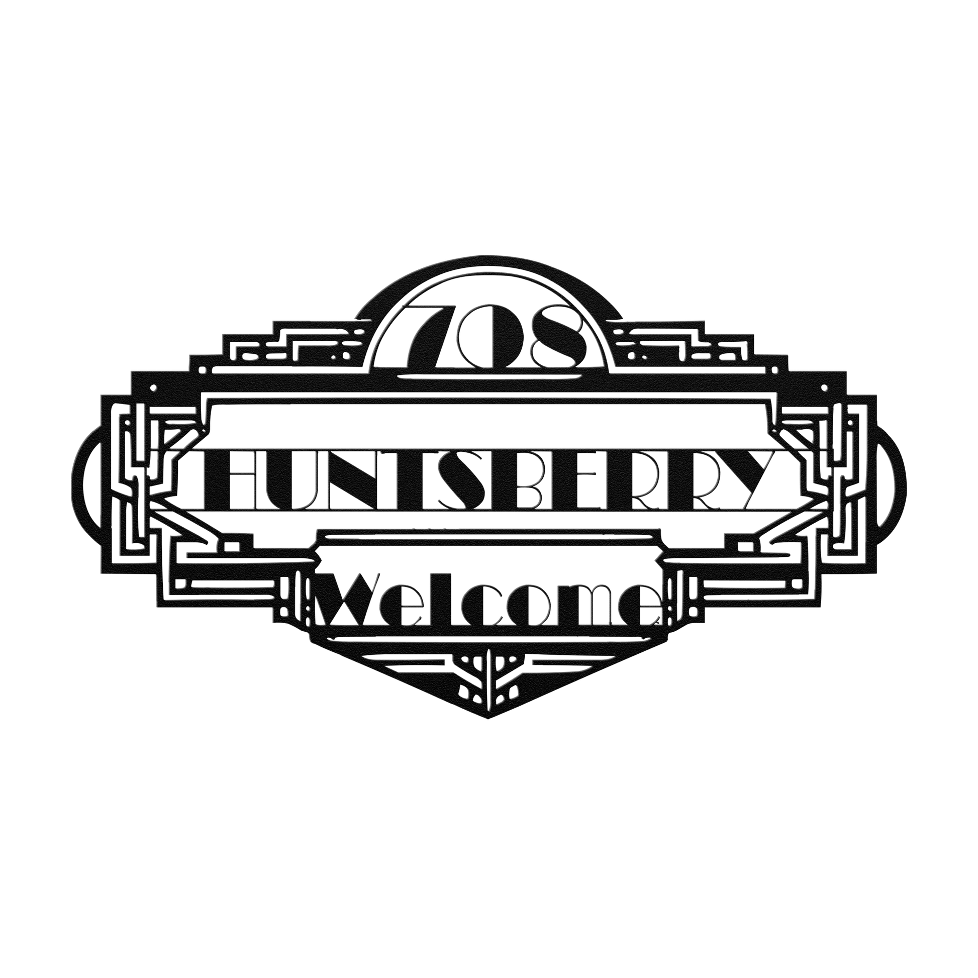 custom metal address sign outdoor