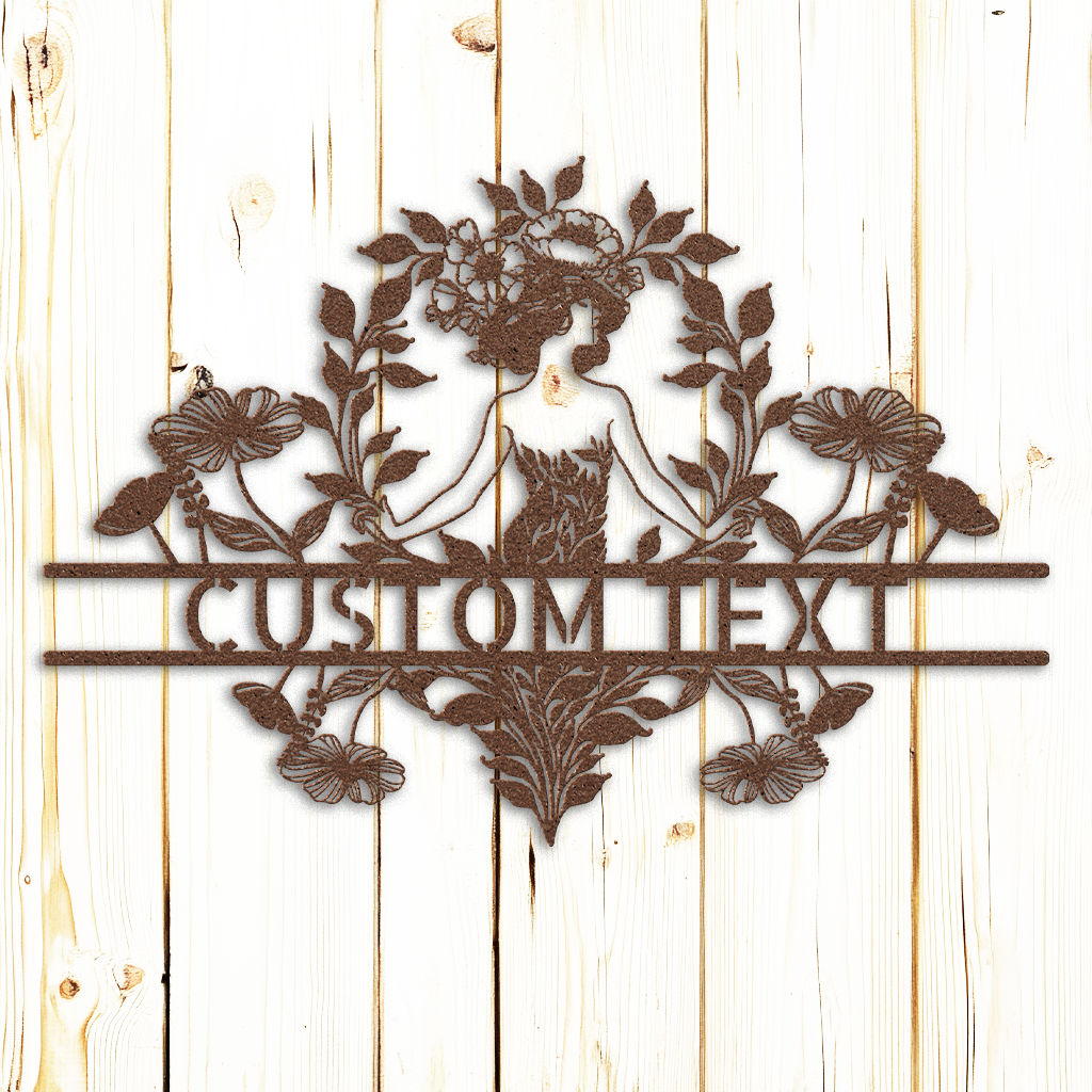 Custom Garden floral metal wall art