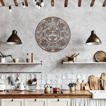 Aztec_Mayan_Mexican_Calendar_Metal_Wall__Copper_Rustic_Kitchen_Mockup.png
