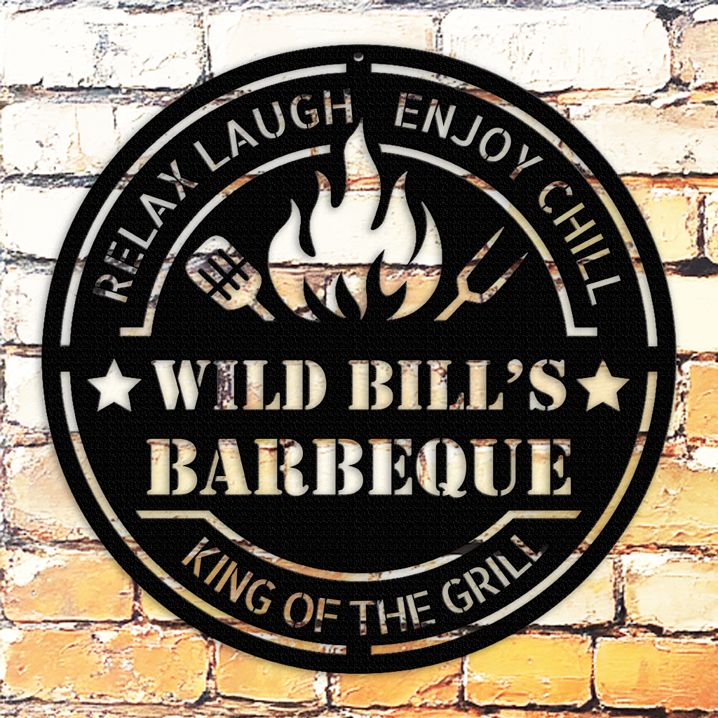 Custom BBQ Metal Sign