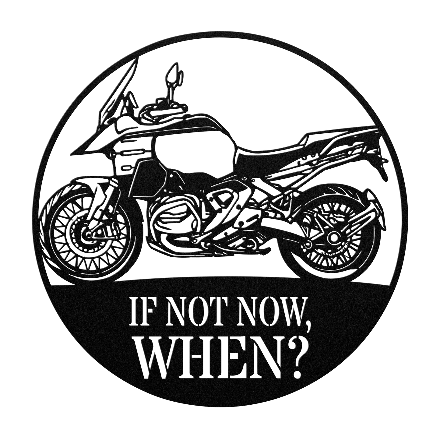 Weatherproof BMW motorcycle art metal sign