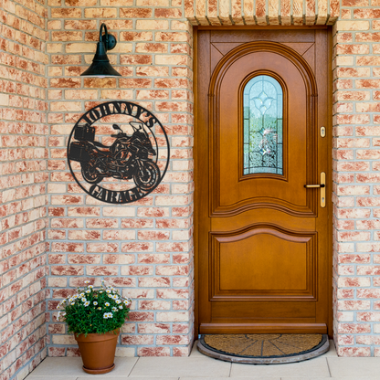 Personalized Motorcycle metal sign