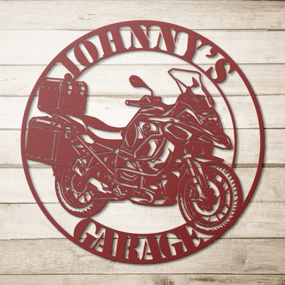 adventure motorcycle steel wall decor