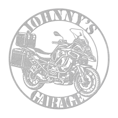 BMW motorcycle metal sign