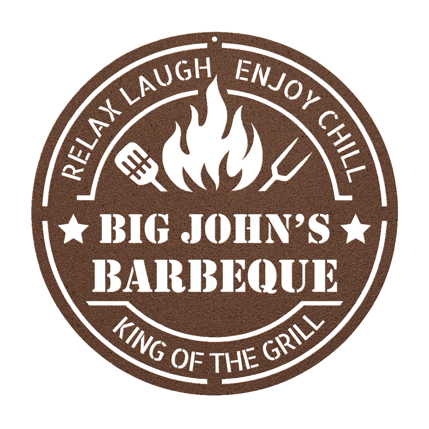 Outdoor kitchen name sign