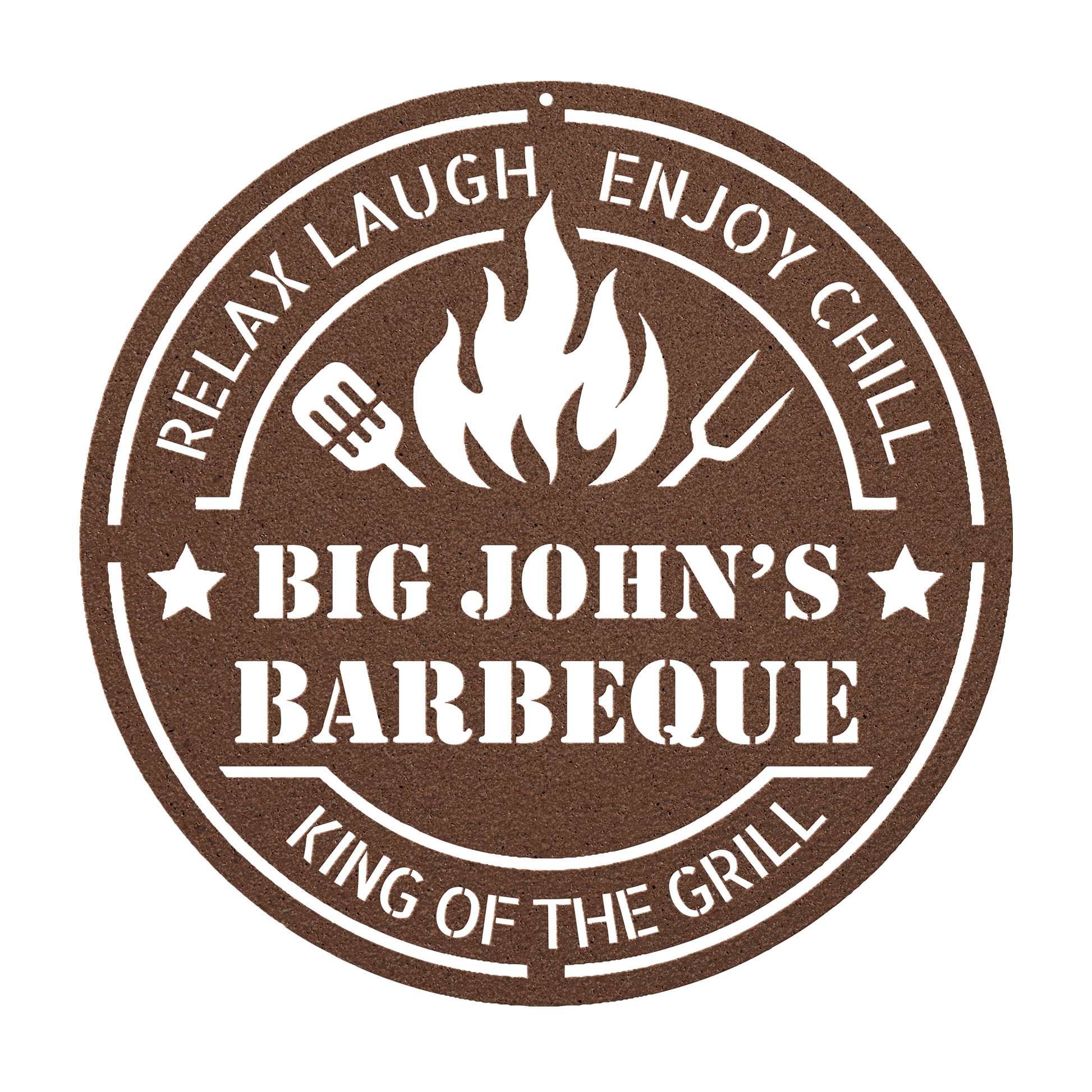 Outdoor kitchen name sign