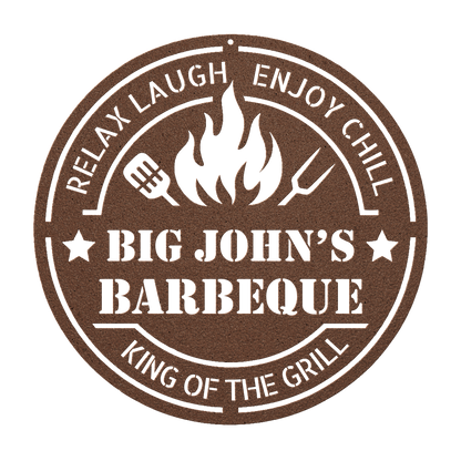 Outdoor kitchen name sign