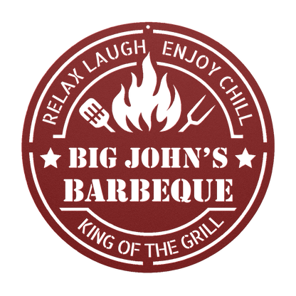BBQ party metal wall plaque