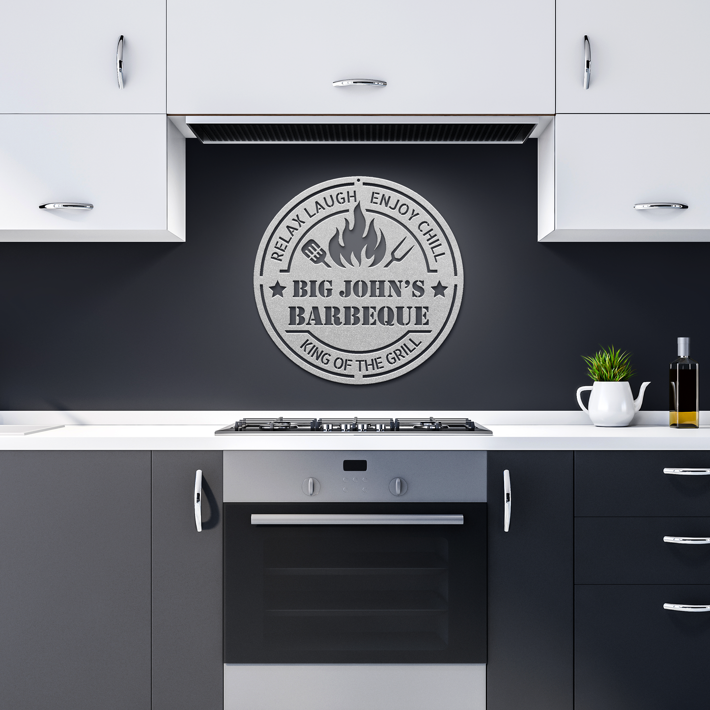 Backyard_BBQ_Metal_Sign__Custom_Outdo_Silver_Dark_Kitchen_Mockup.png