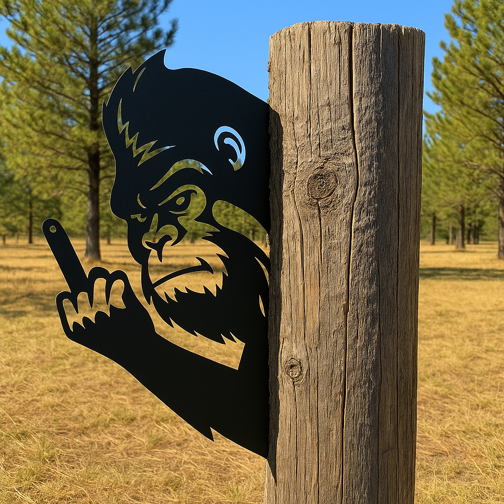 Bigfoot garage decor novelty metal sign