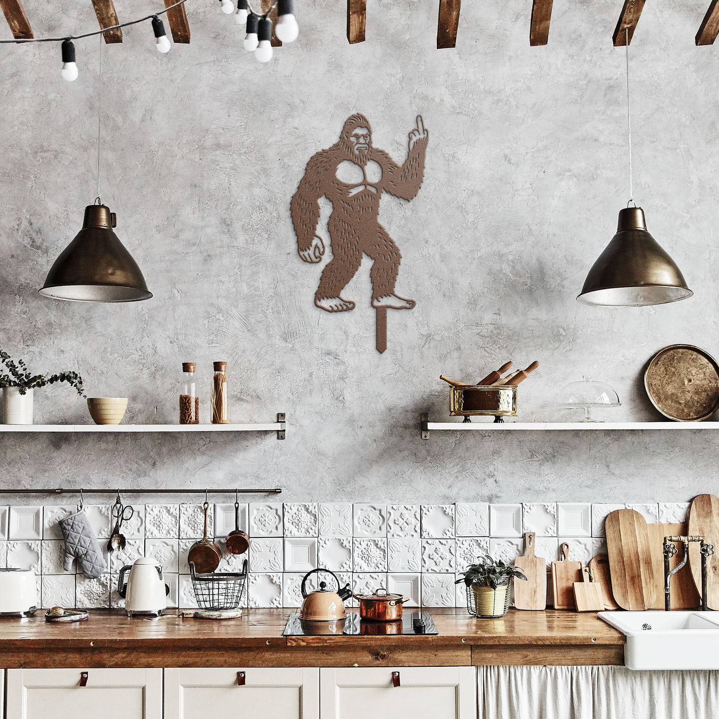 Bigfoot_Metal_Garden_Stake_Flipping_Off__Copper_Rustic_Kitchen_Mockup.png