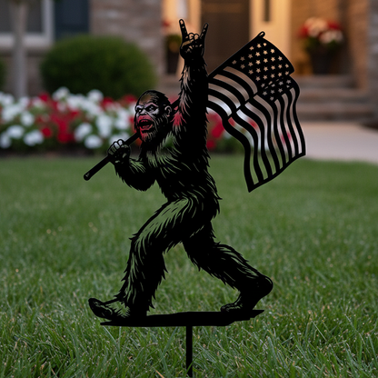 yeti lawn steel decor