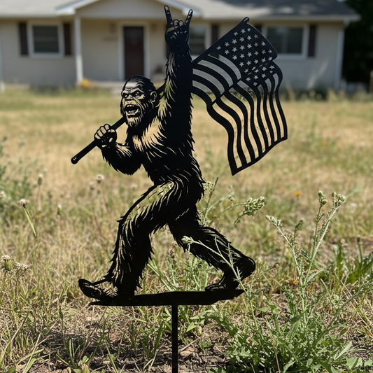 bigfoot metal yard art