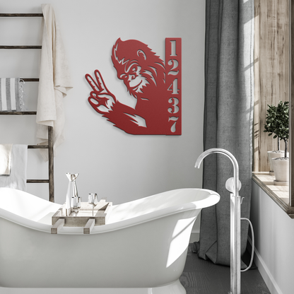 Bigfoot_Peace_Custom_Address_Sign__Pers_Red_Modern_Bathroom_Mockup.png