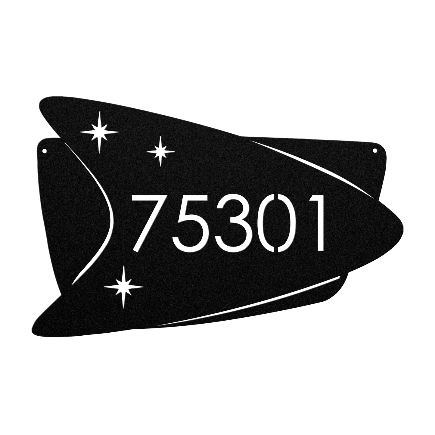 Mid-century modern curb appeal metal wall sign