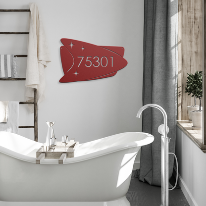 Boomerang_Address_Sign__Atomic_Mid-Cent_Red_Modern_Bathroom_Mockup.png