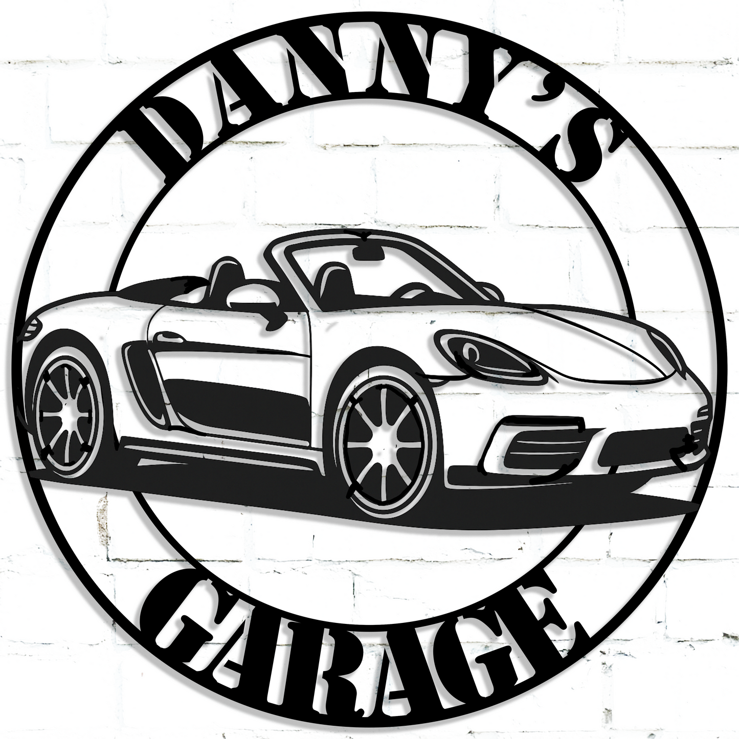 Porsche Boxster wall sign