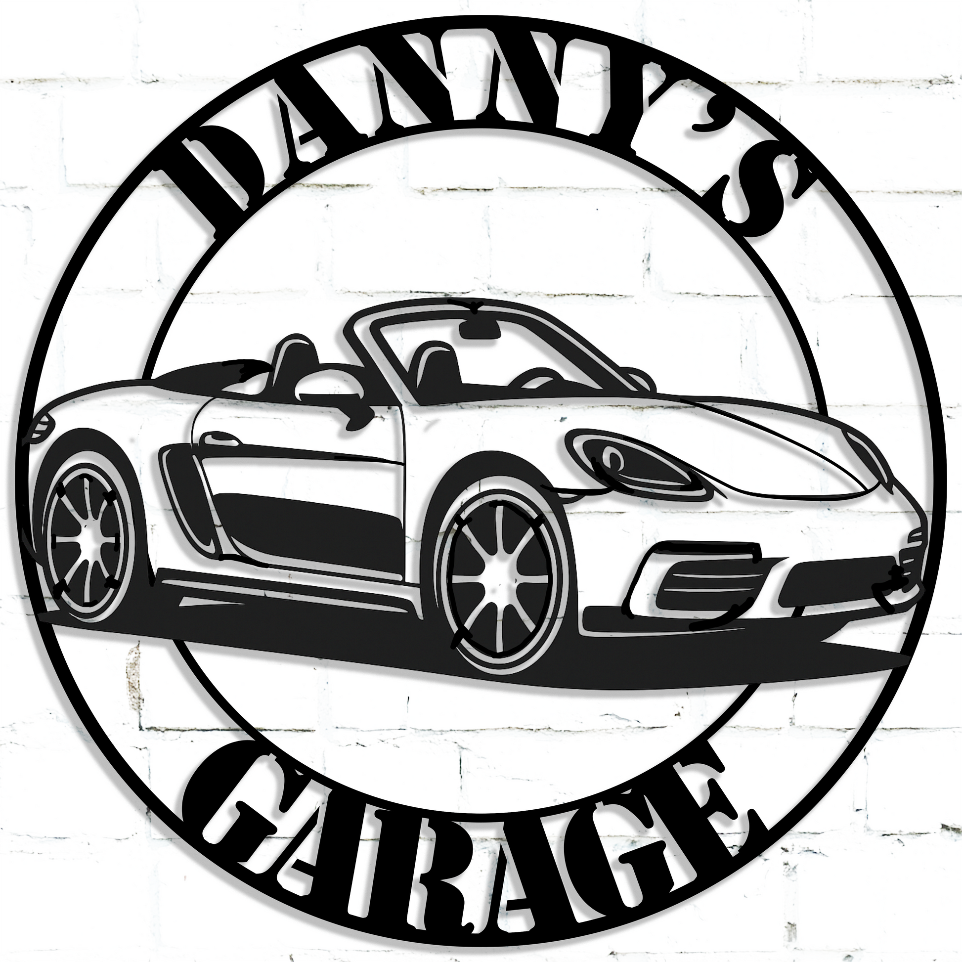 Porsche Boxster wall sign