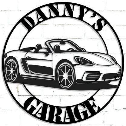 Porsche Boxster wall sign