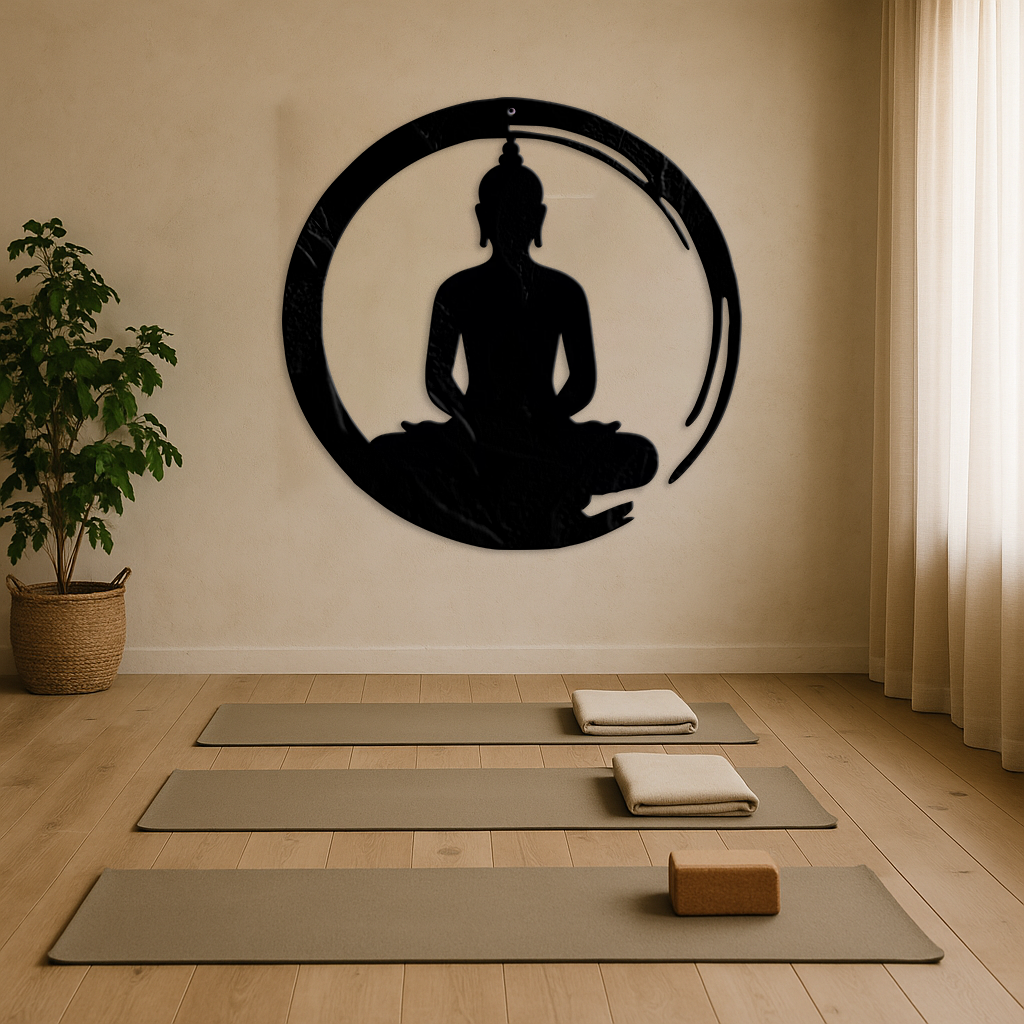 Buddha Metal Wall Art – Zen Meditation Decor