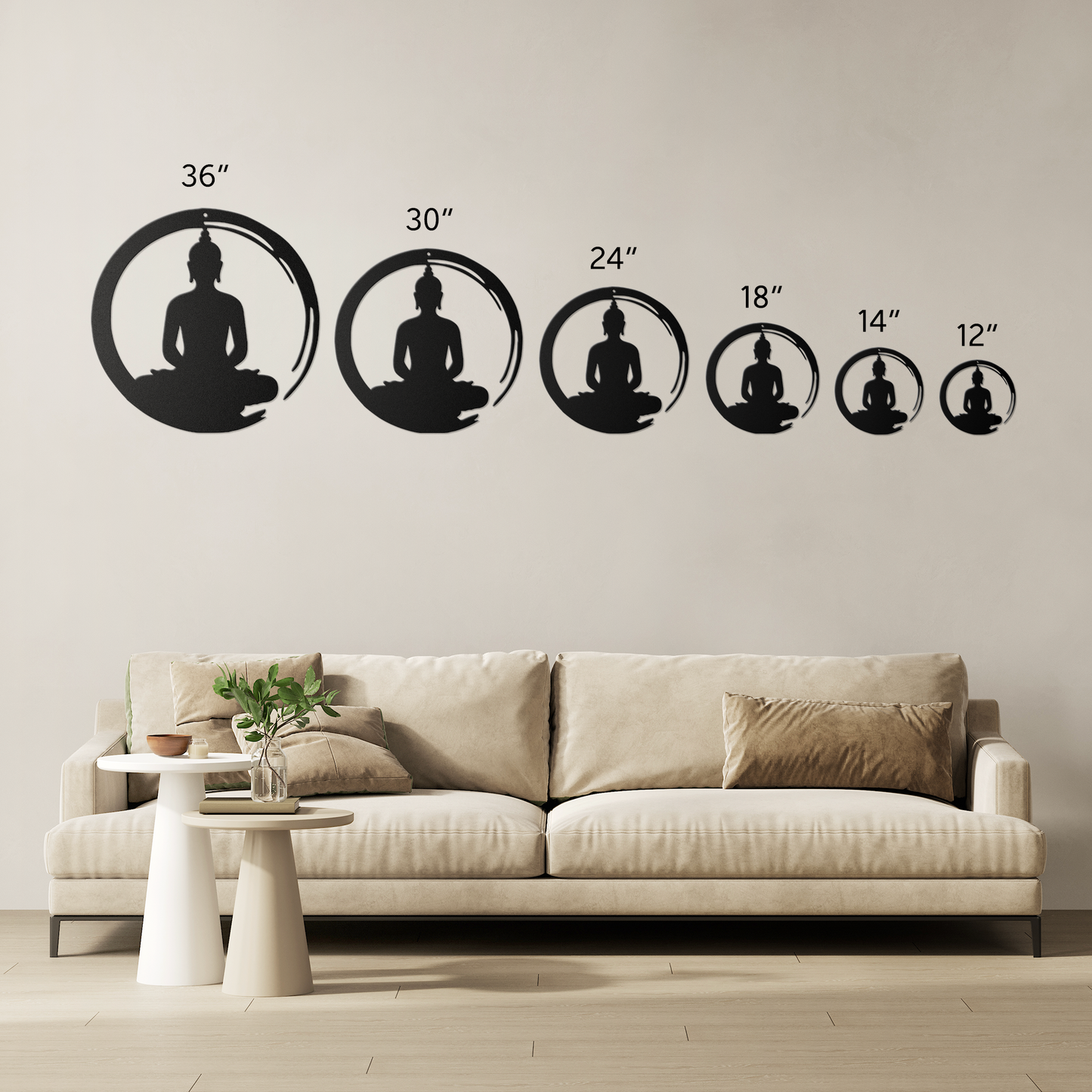 Mindful Buddha Metal Sign – Made in USA