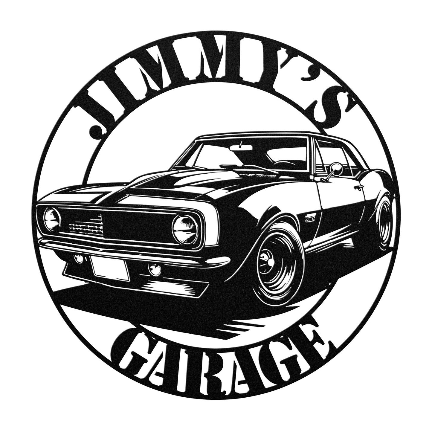 Camaro Muscle Car Metal Sign