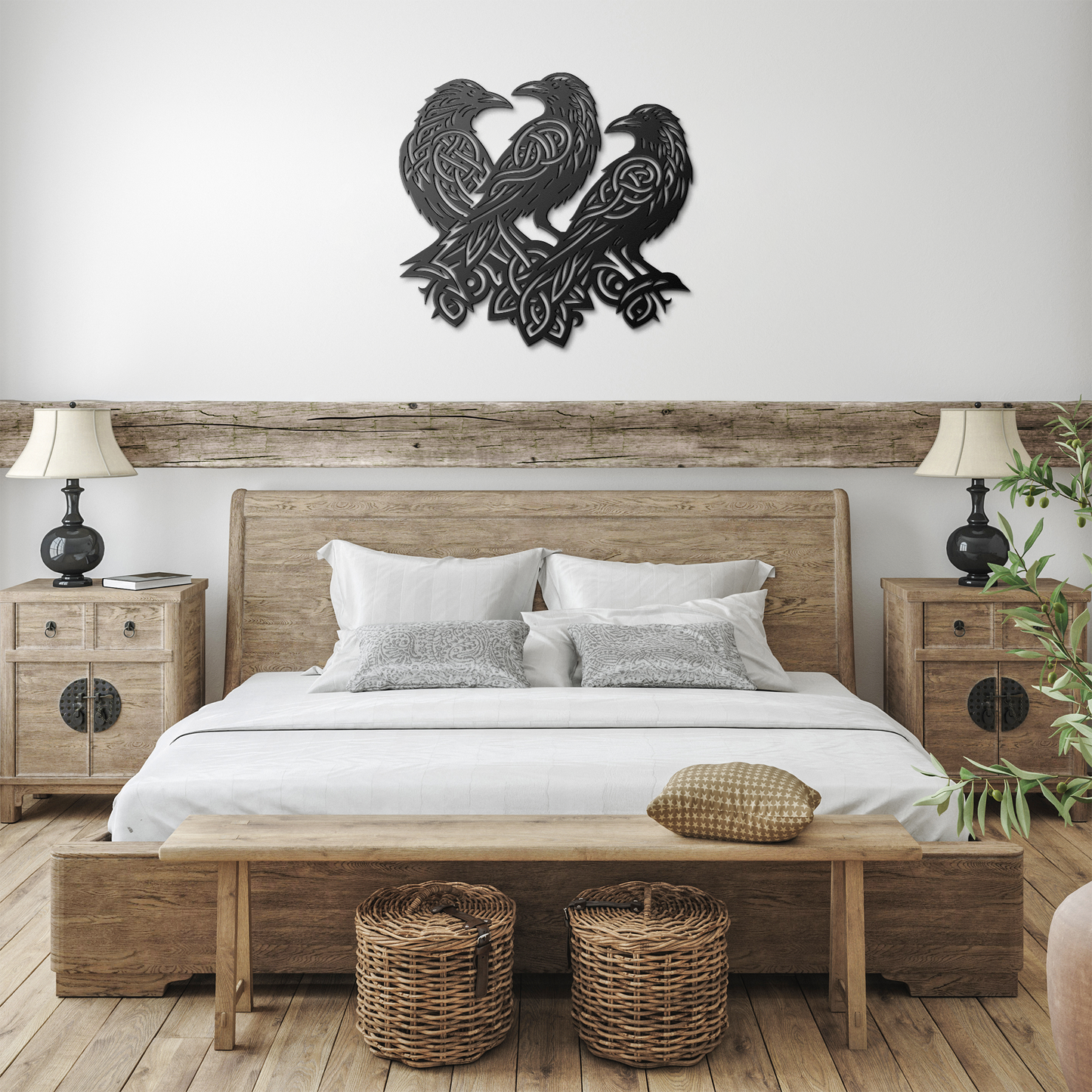 Celtic_Ravens_Metal_Wall_Art__Custom_Tr_Black_Farmhouse_Bedroom_Mockup.png