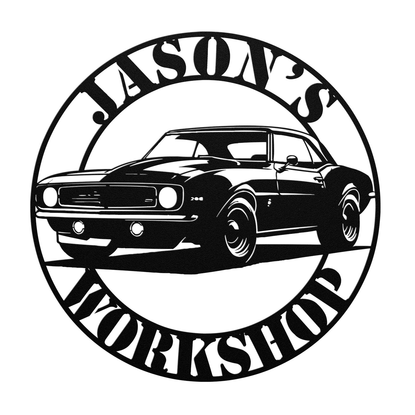 Muscle car garage decor