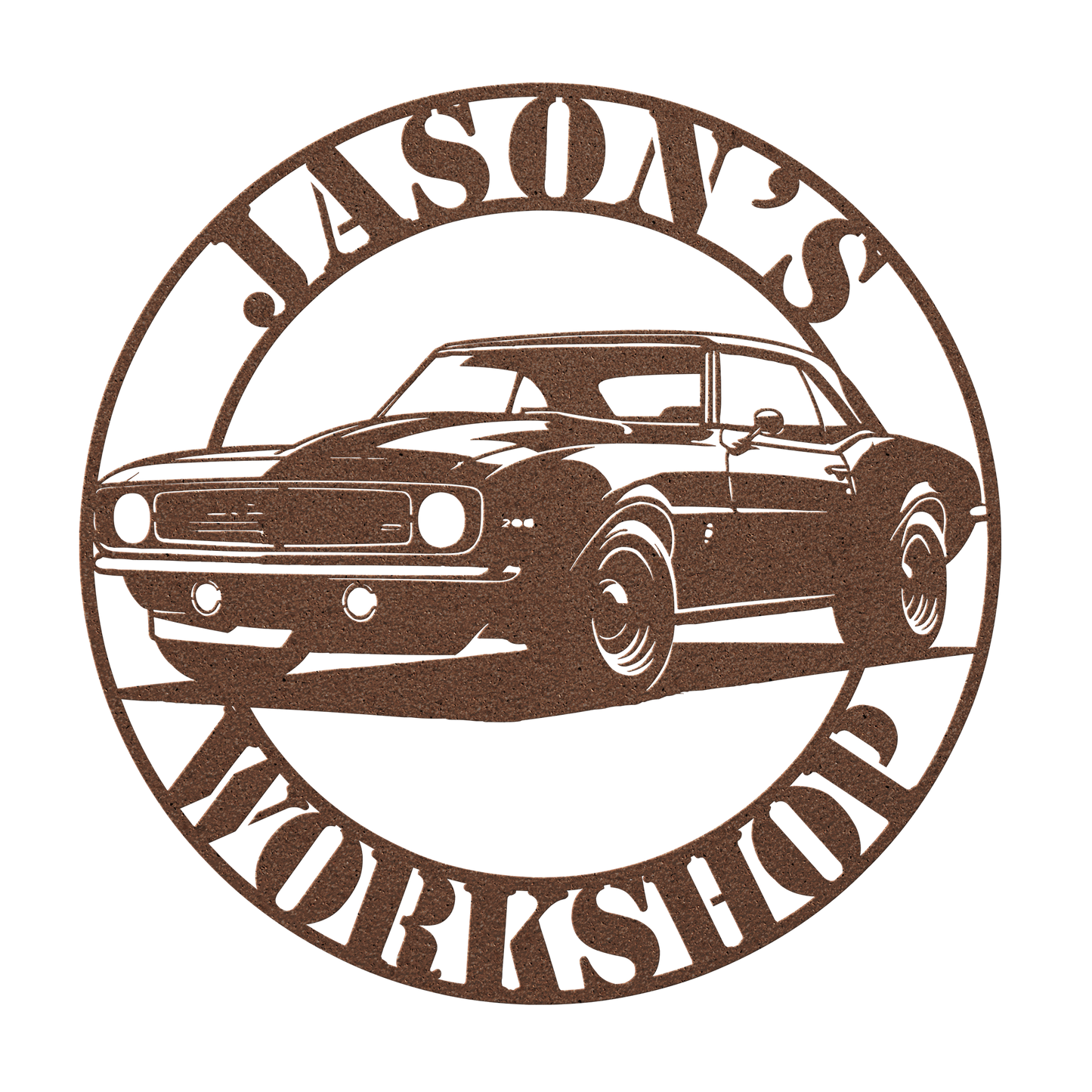 Steel Camaro wall plaque