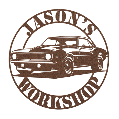 Steel Camaro wall plaque