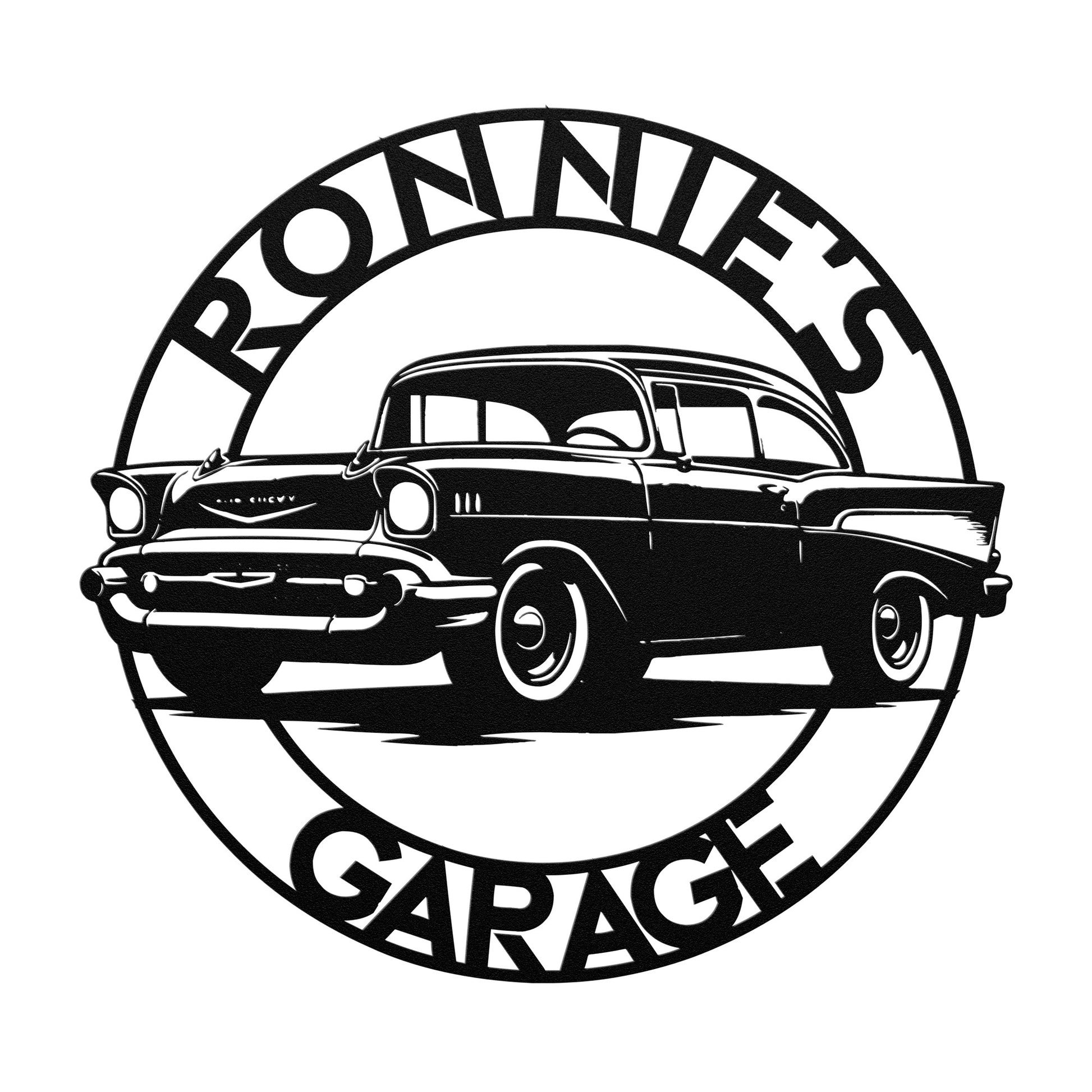 Chevy Hot Rod Custom Garage Sign.