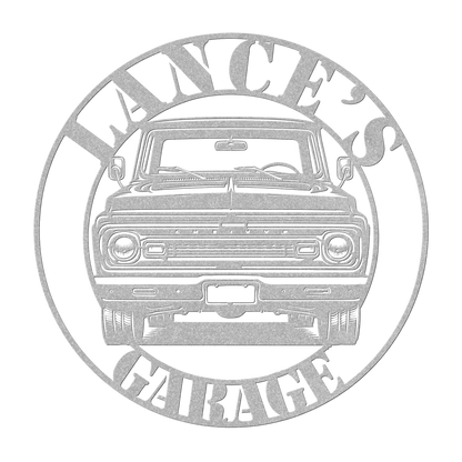 chevy truck metal sign