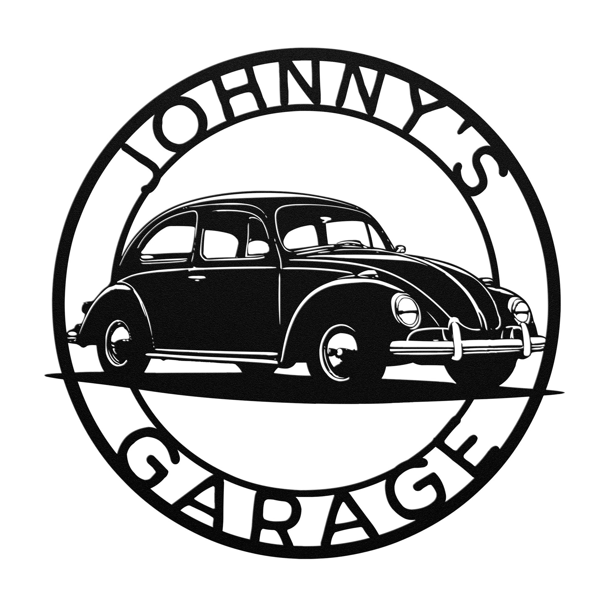Custom Volkswagen Beetle Metal Sign for Man Cave