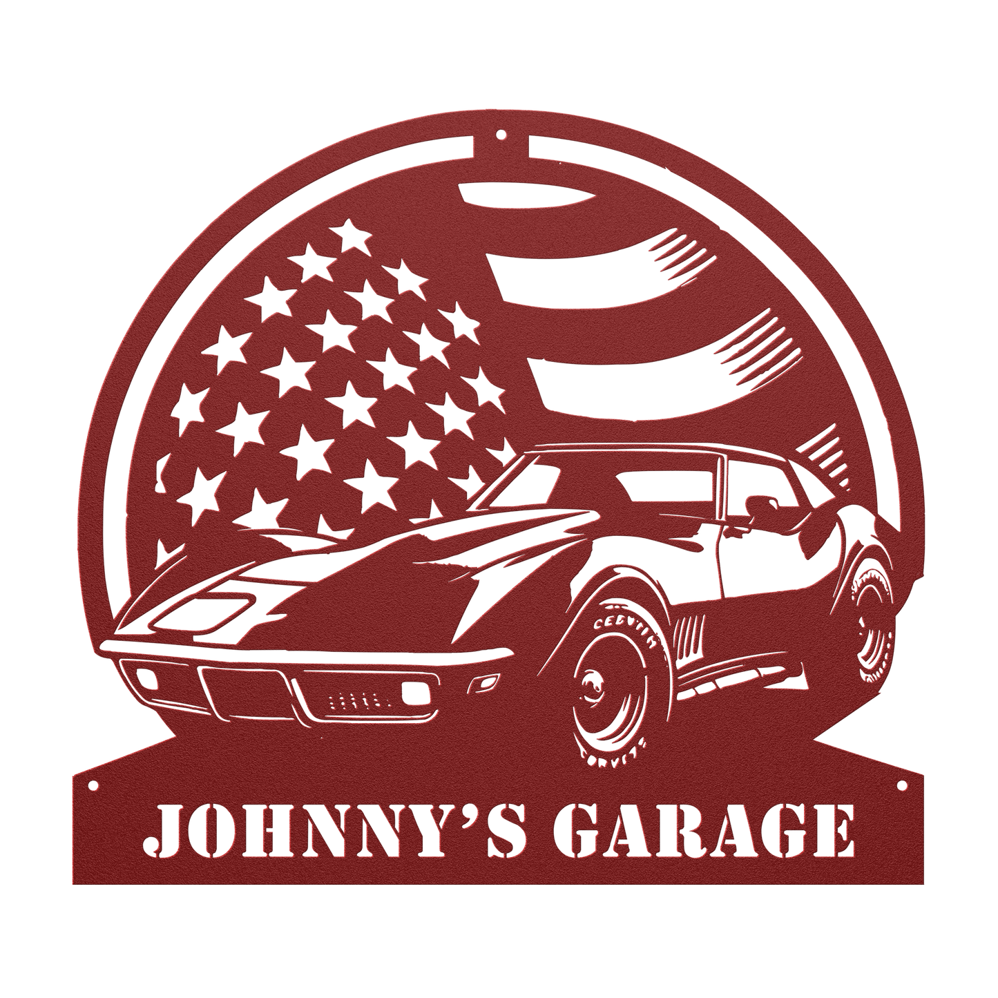 Personalized Corvette Stingray Wall Art – Muscle Car Decor