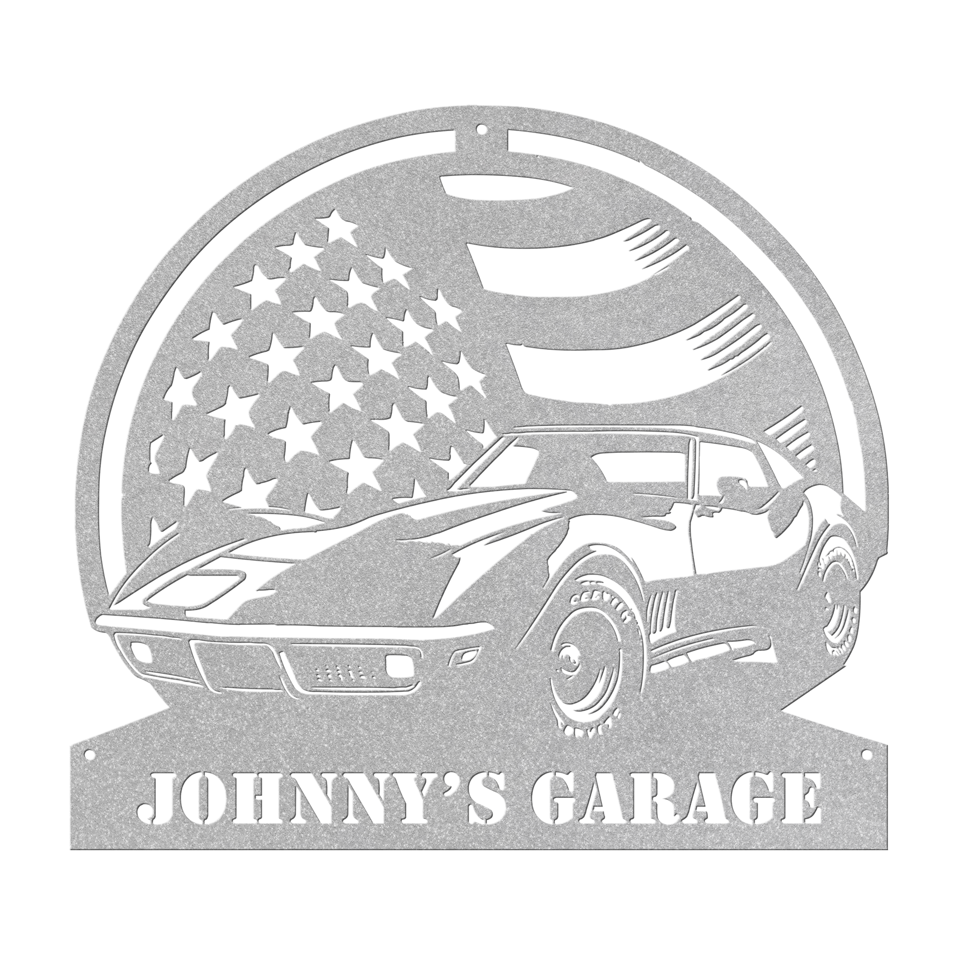 Custom Corvette Stingray Steel Sign for Man Cave & Auto Shop