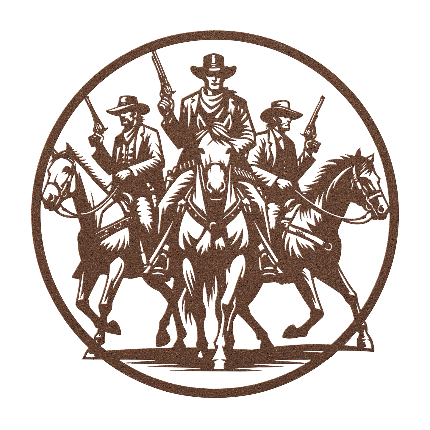 Western-themed cowboy silhouette sign – man cave and bar wall hanging