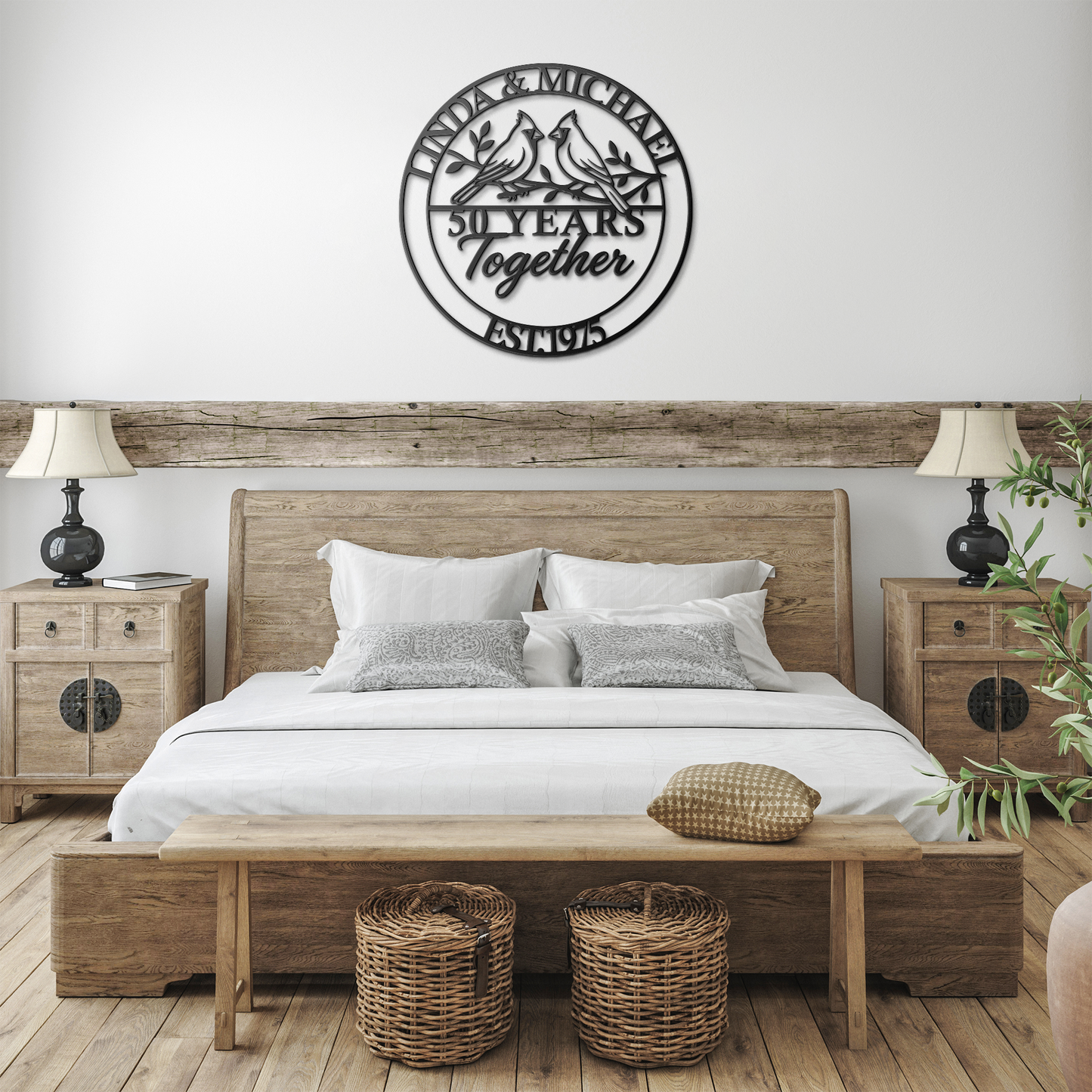 Custom_50th_Anniversary_Lovebirds_Metal__Black_Farmhouse_Bedroom_Mockup.png