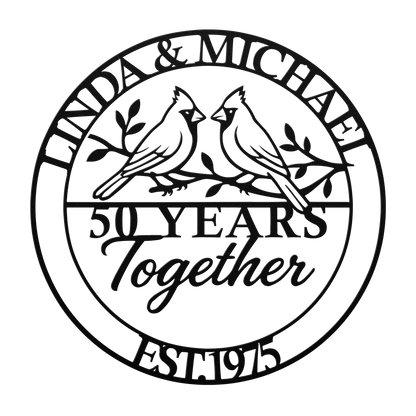 Rustic outdoor lovebirds anniversary décor USA