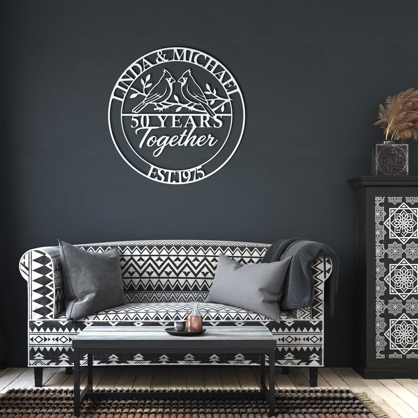 Custom_50th_Anniversary_Lovebirds_Metal__White_Dark_Living_Room_Mockup.png