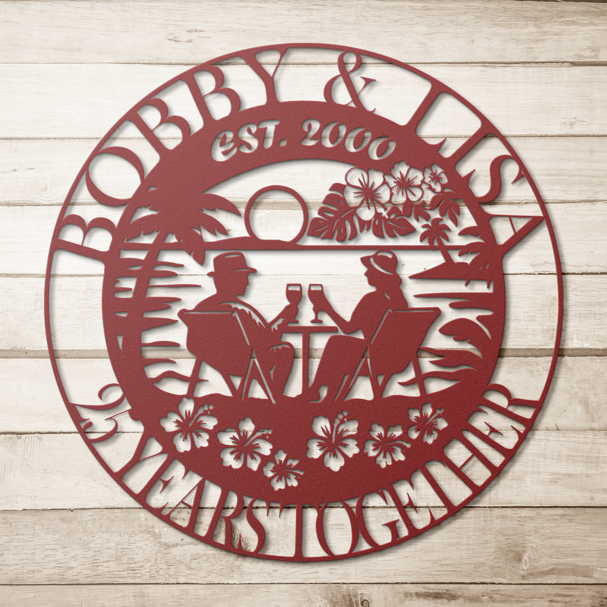 Personalized 50th wedding anniversary sign