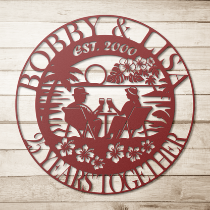 Personalized 50th wedding anniversary sign