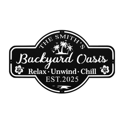 patio garden steel sign decor