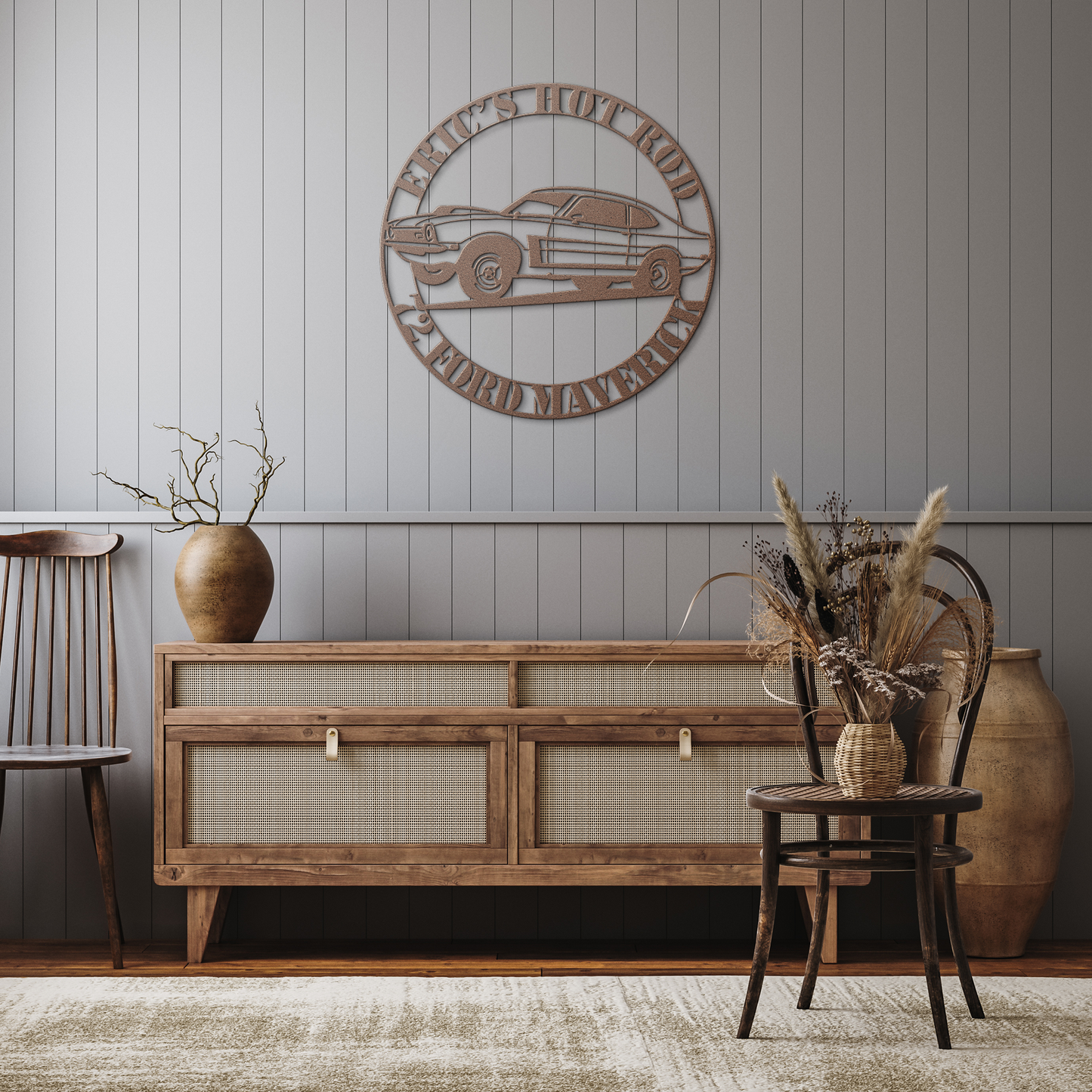 Custom_Car_Metal_Wall_Art__Personaliz_Copper_Rustic_Hallway_Mockup.png